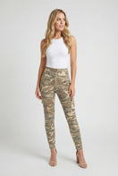 WR.UP Push-Up High Waist Skinny 7/8 Denim Jeans With Cargo Pockets - Mimetic Beige