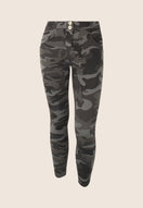 WR.UP Push-Up Regular Waist Skinny 7/8 Camouflage Pant - Mimetic Allover Grey