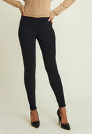 N.O.W. Yoga High Waist Skinny Pant With Cross Strap Waistband - Black