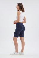 N.O.W. Yoga Mid Waist Shorts Shorts - Dip Dye Blue