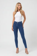WR.UP Push-Up Regular Waist Skinny 7/8 Denim Jeans - Denim Light Blue - Blue Seam